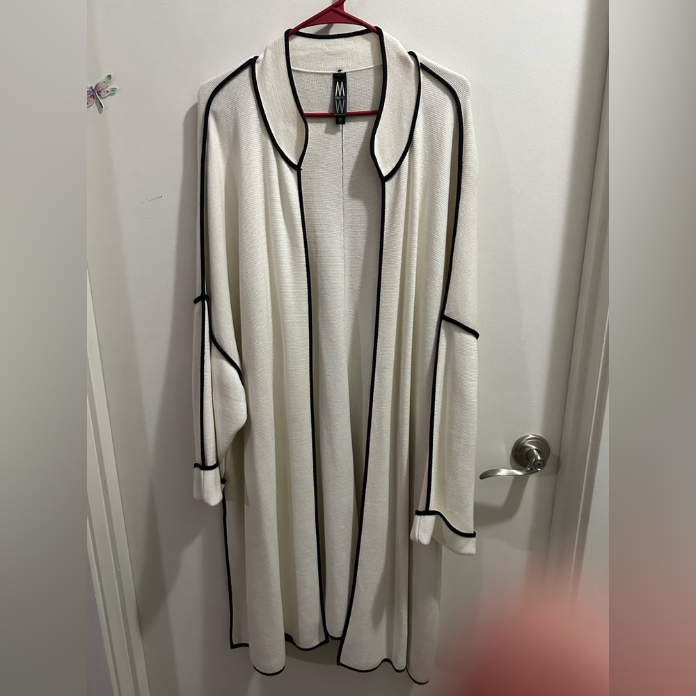 Maxi length sweater coat